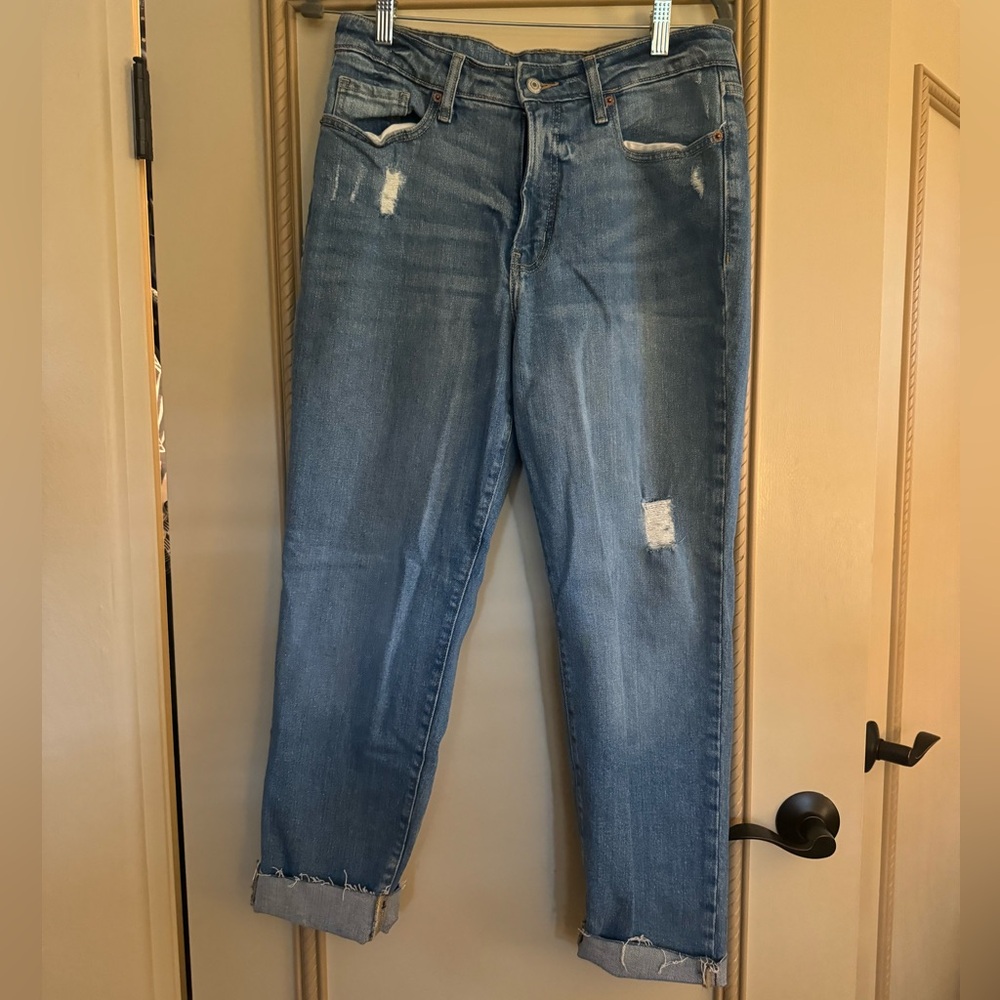 Old Navy ladies size 10 high rise curvy straight medium wash denim jeans